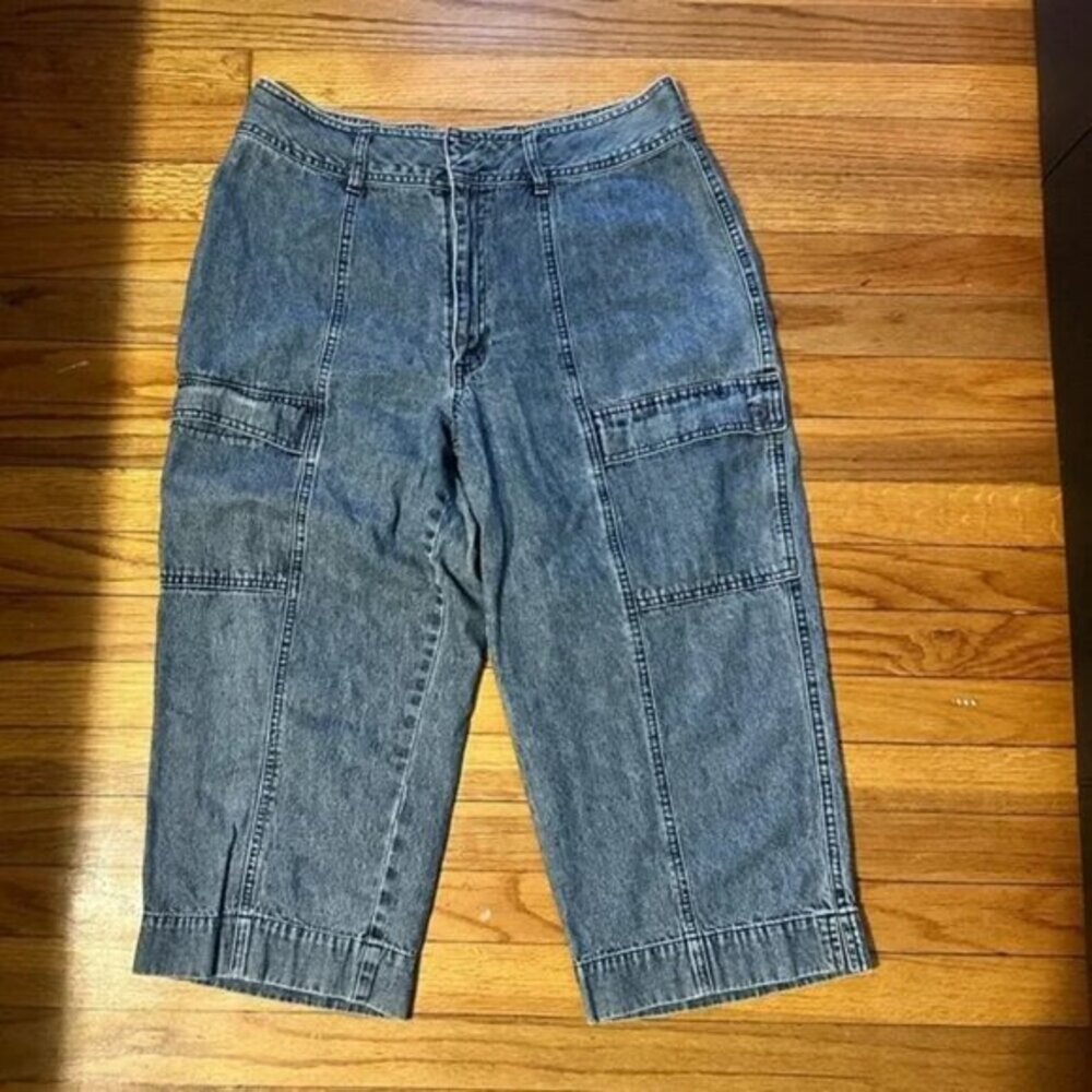 Lee Women's Dark Wash Denim Capris with Panel Seams